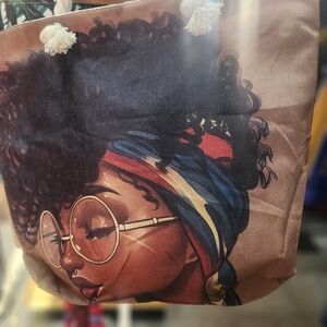 Stylish Women's Tote Bag with Artistic Design